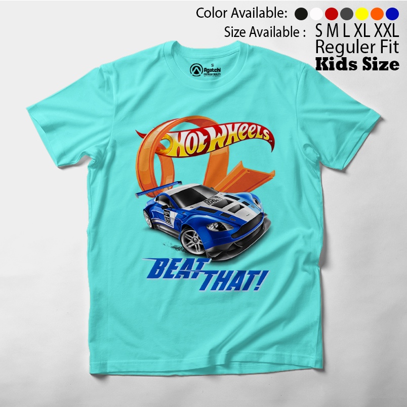 Baju Kaos Atasan Anak Laki - Laki Agatchi Motif Hotwheels