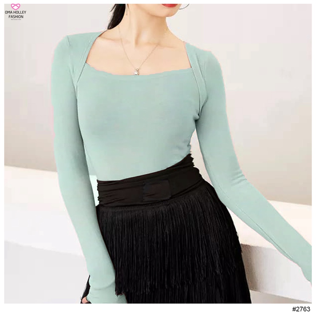 (COD) OH Fashion Valencia Sexy Crop Top Basic Korean Top #2763