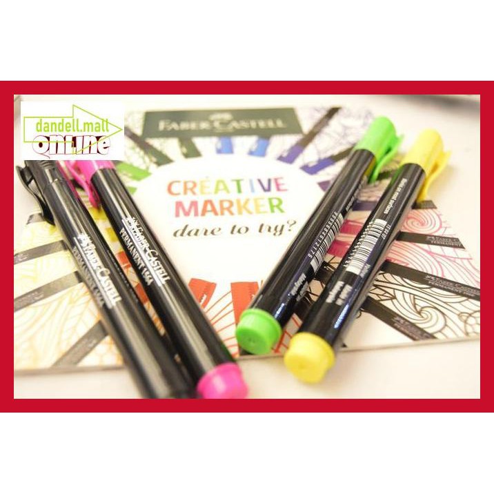 

U8Tyrt67- Creative Marker Faber Castell / Spidol Warna Permanent - Red E3Yrf797-