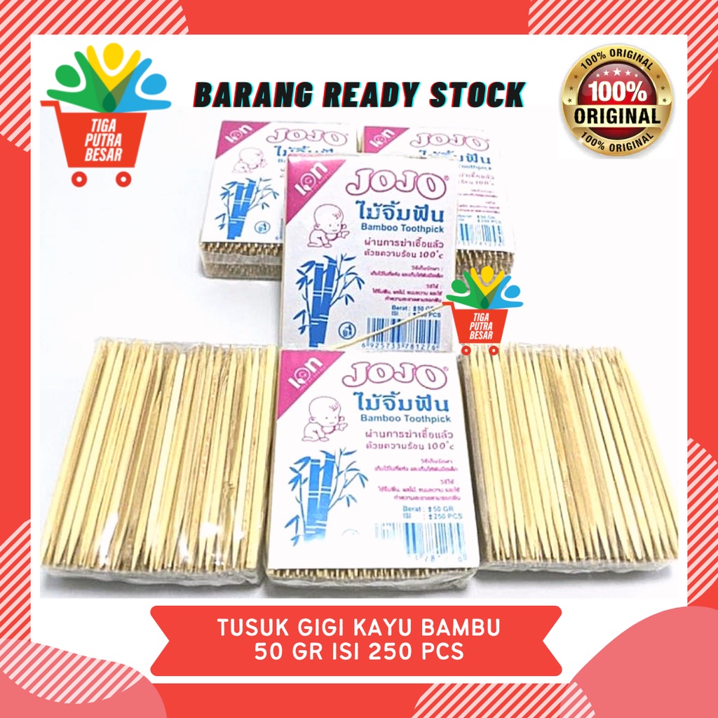 TUSUK GIGI KAYU BAMBU / TUSUK GIGI BERAT ±50 GRAM ISI ±250 PCS / TOOTHPICK