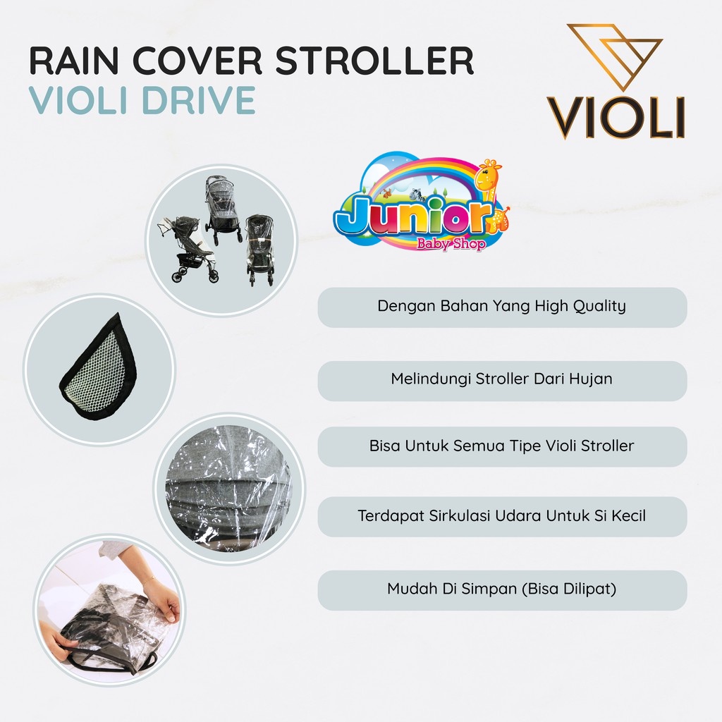 Violi Rain Cover - Penutup Pelindung Stroller Bayi Violi Stroller