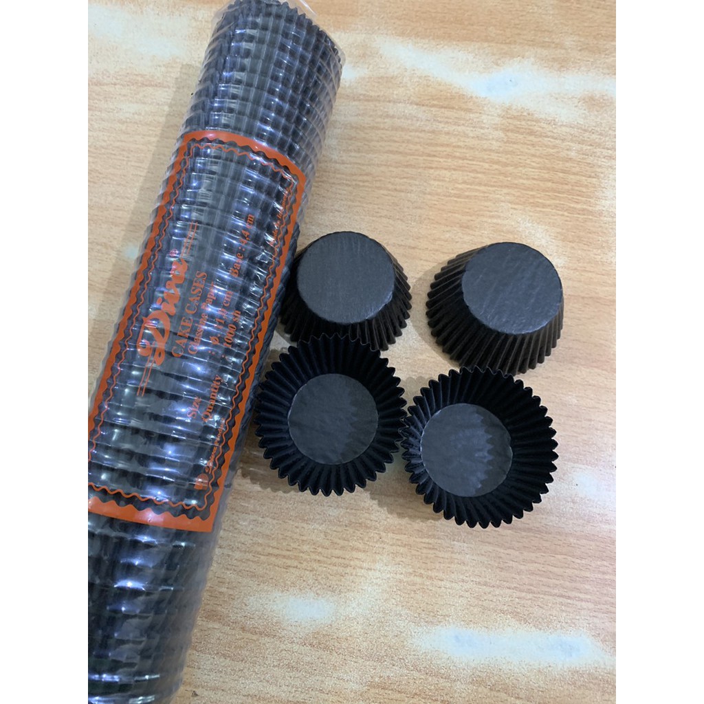 Case Diva 110/44 BLACK 1 roll 1000 pc / kertas muffin cupcake cup muffin cupcake hitam