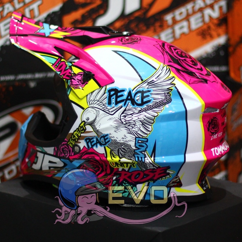 HELM JPX CROSS_FOX1 SERI X28 - PEARL WHITE + GOOGLE SNAIL (ONGKIR 2 KG) HELM JPX X28 MERPATI ROSE HELM CROSS UNGU PINK MAGENTA ORIGINAL HELM CROSS TRAIL JPX SUPERCROSS ADVENTURE HELEM JPK CROSS JPX HELM JPX TERBARU