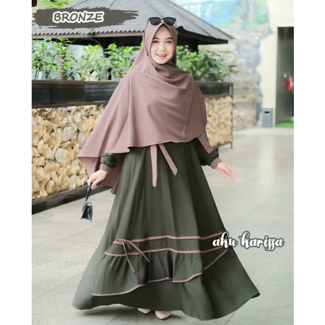 Gamis set Jilbab ity crepe