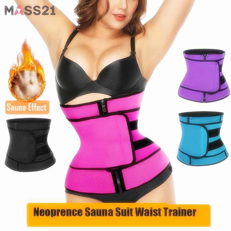 ASK Korset Zipper Waist Training Corset Sabuk Korset Gym Sauna Shaper korset pembakar lemak Melahirkan Resleting Strap Pelangsing Waist Trainer Stagen Strap KS09