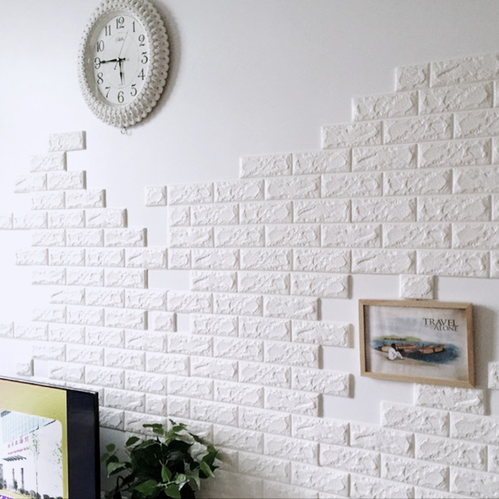 30x60cm Pe Foam Brick Wall Stickers Waterproof 3d Wallpaper Wall