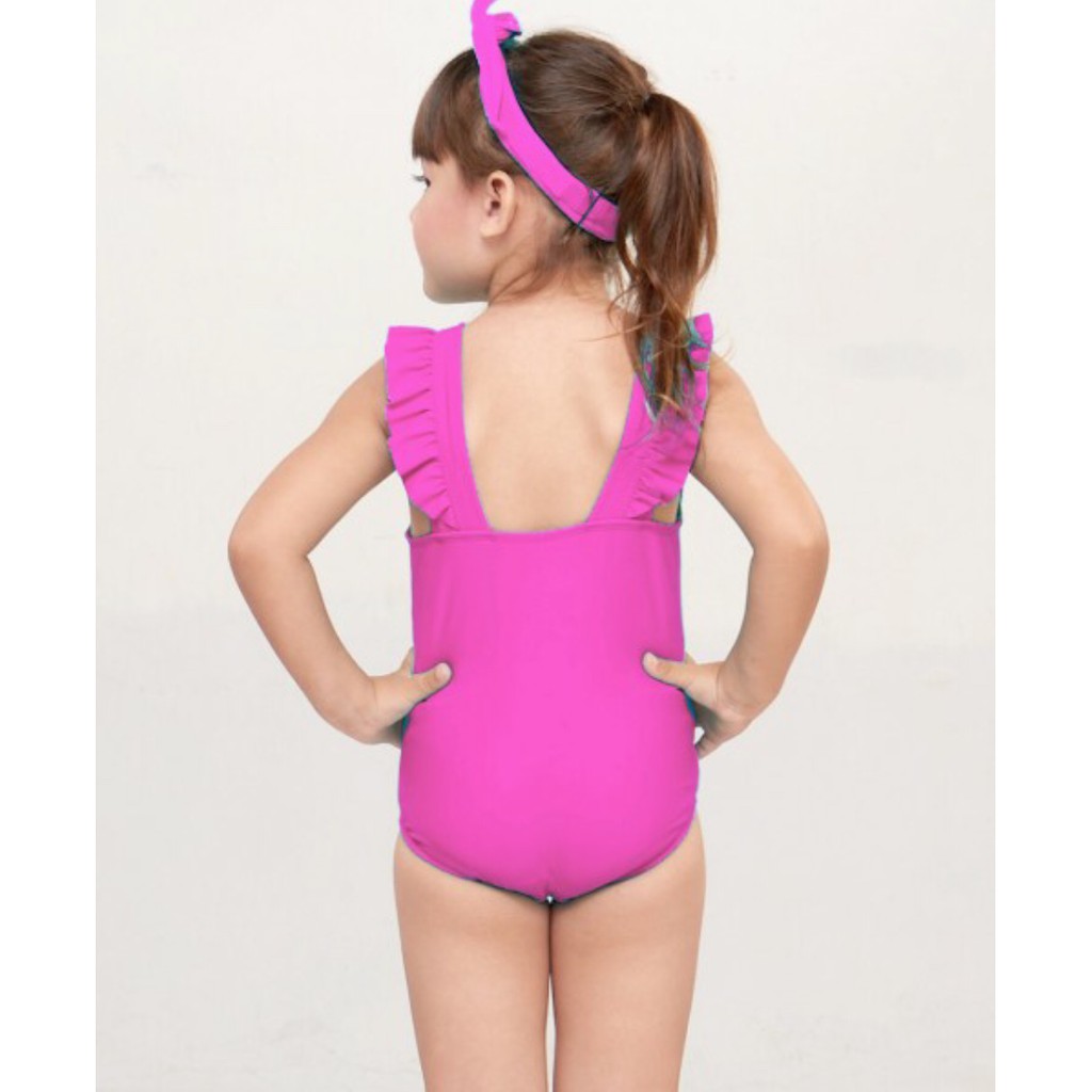 Lee Vierra - Kids Swimwear Ruffle Border PINK