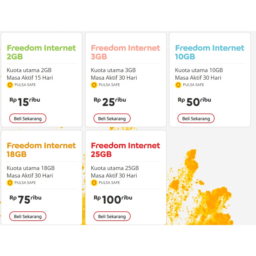 Jual Indosat Freedom Internet 2gb 3gb 10gb 18gb 25gb Indonesia Shopee Indonesia