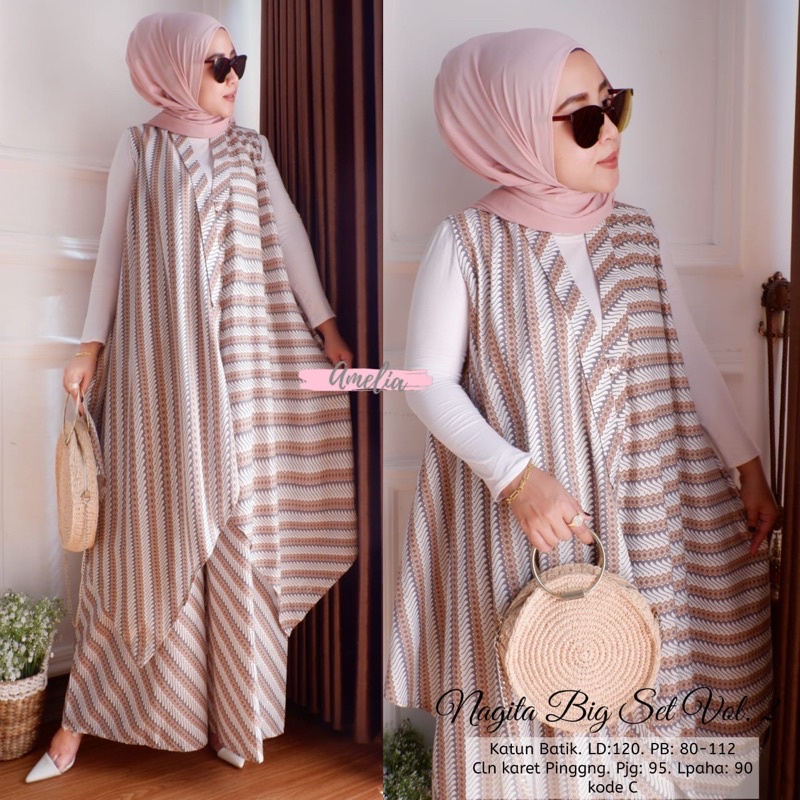NAGITA BIG SET VOL.2 || setelan celana wanita jumbo Katun Batik ORI byAmelia