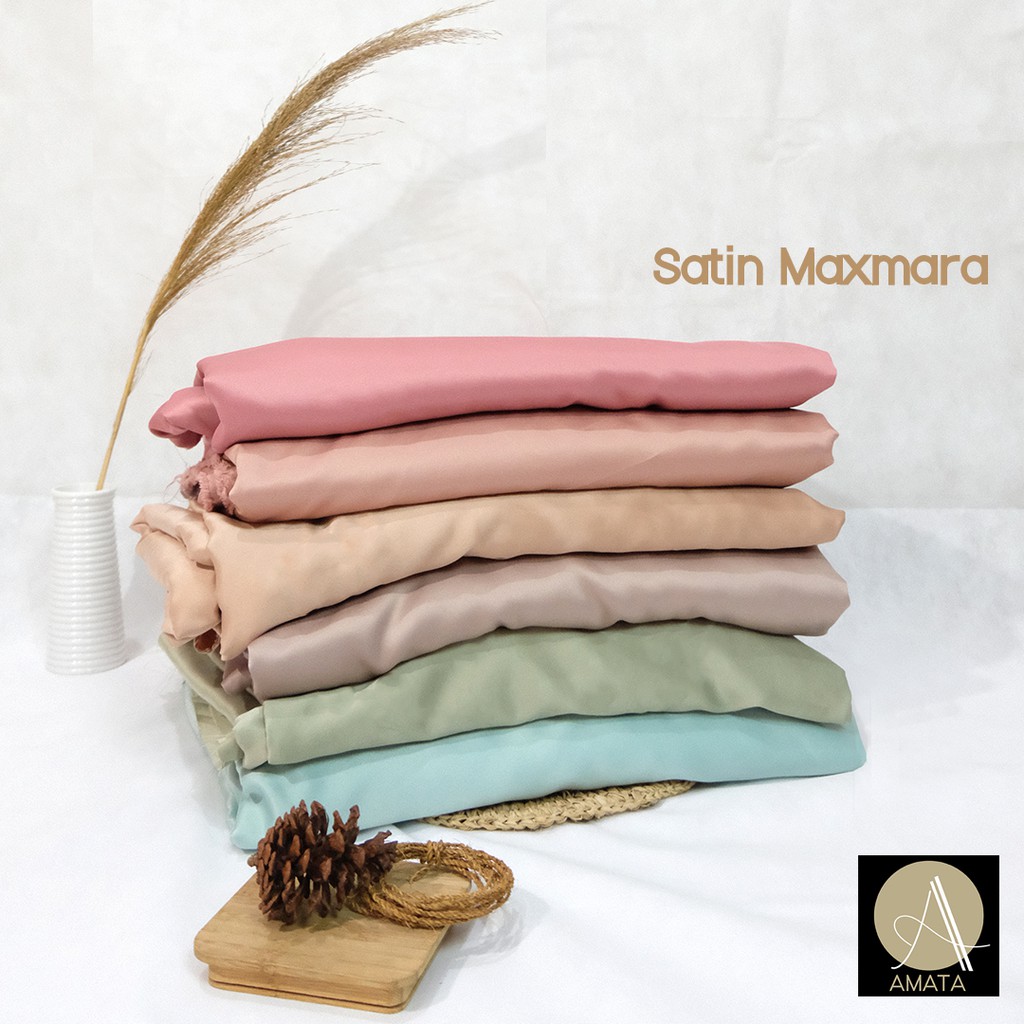 1/2 meter Kain Satin Maxmara / Sateen Velvet Premium RoseGold / Rose Dawn Amata