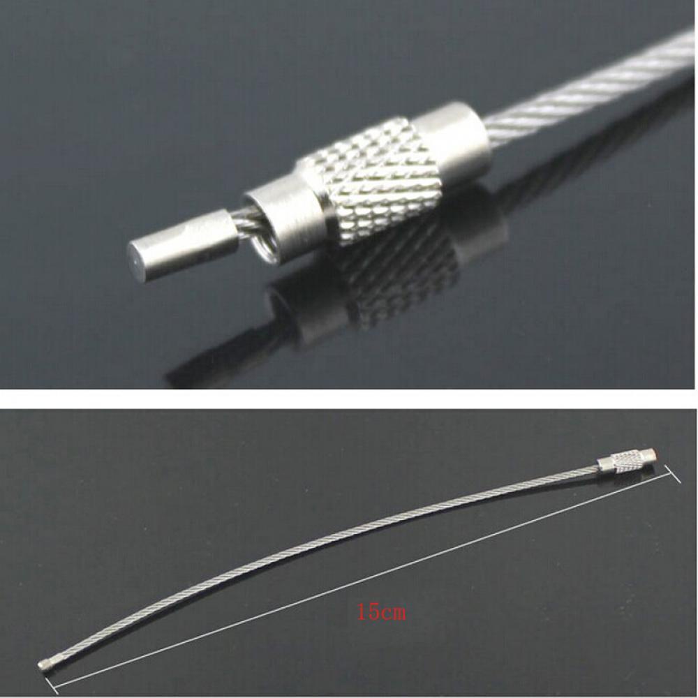 Preva 10PCS Kawat Gantungan Kunci Alat Hiking Bermanfaat Stainless Steel