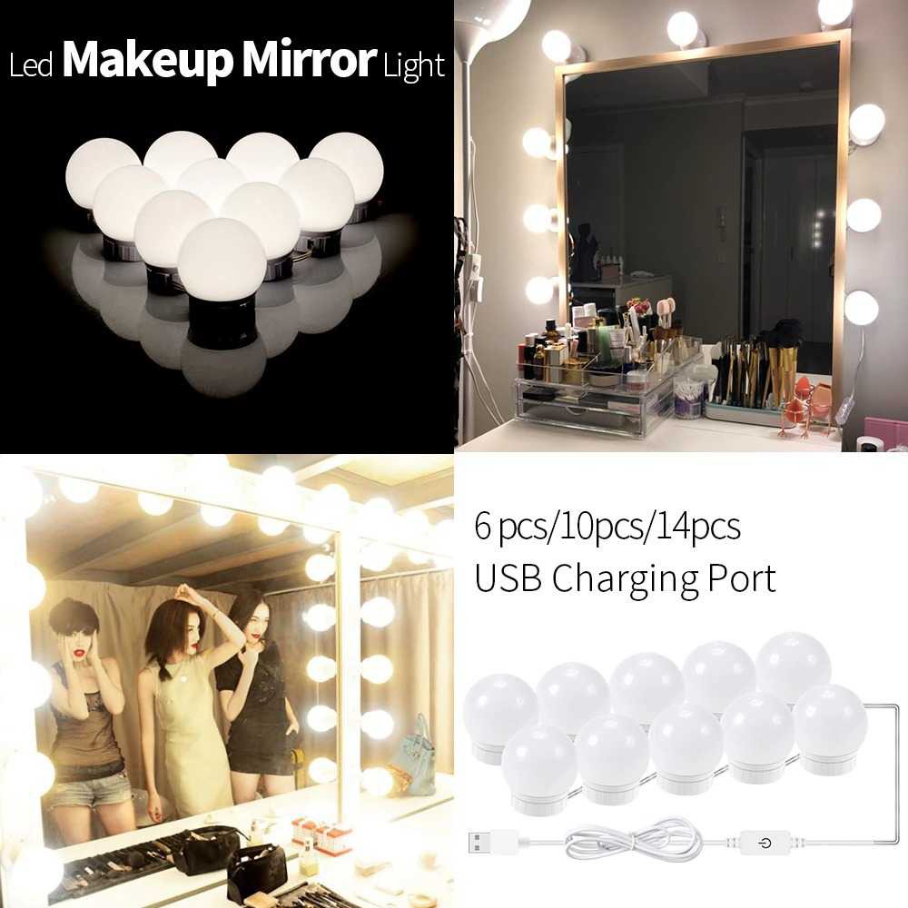 Lampu Bola LED Cermin Make Up USB Mirror Bulb 10 LED CanLing - CLN10 - 7RLL6LWH