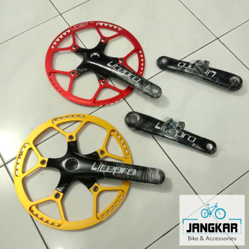 CRANK SET LITEPRO 58T SEPEDA GUNUNG MTB LIPAT MINION