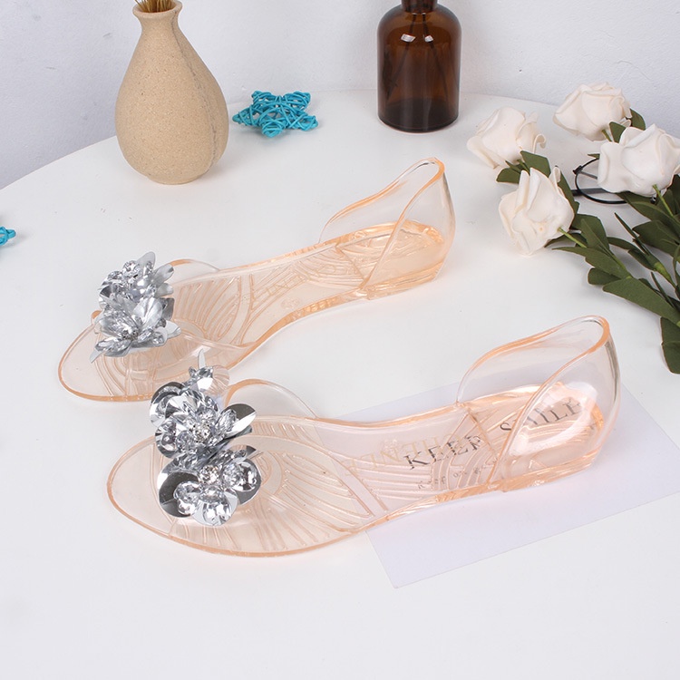 Korean Paillette Embllished Jelly Sandals 5090(36-40)