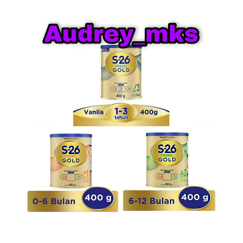 S-26 gold 400gr promil tahap 1/ promil tahap 2/ procal tahap 3 || S26 400gr wyeth