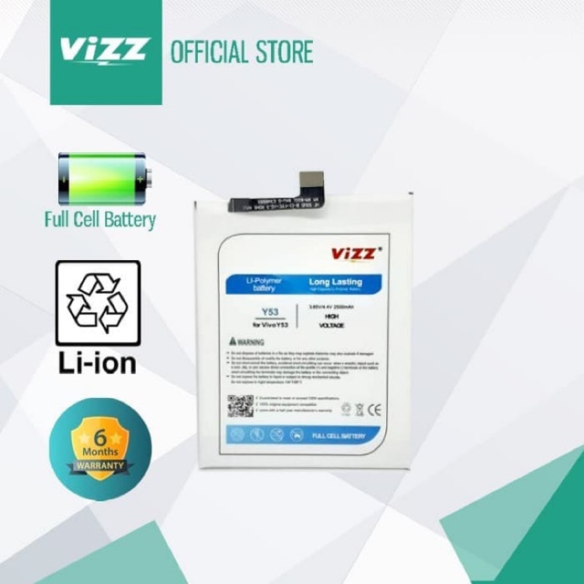 Baterai vizz vivo Y53 y 53 y53 B-C1 BC1 1606 batre battery double power ic original