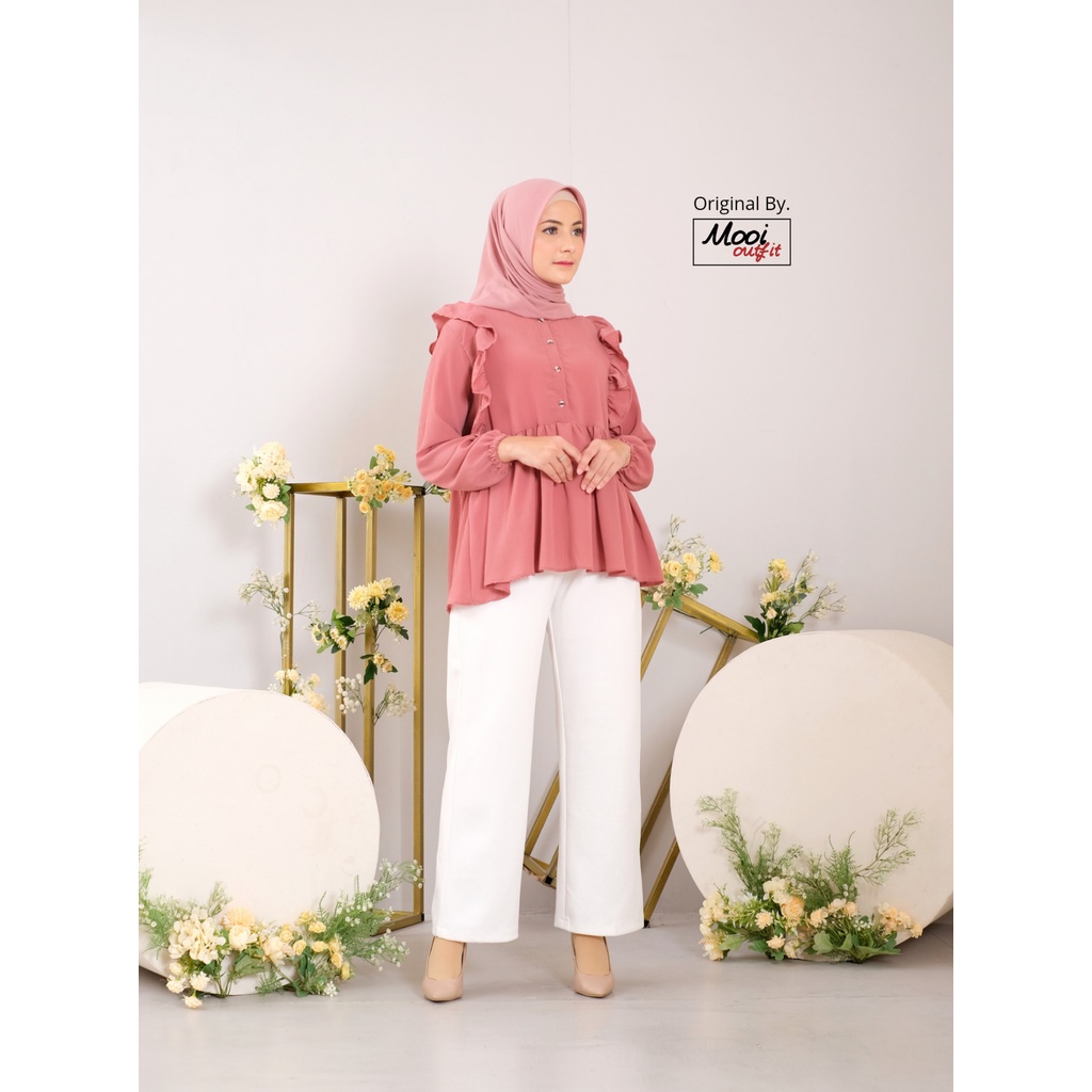 Blouse Shaura / Blus Wanita Jumbo / Blouse Wanita Jumbo Ld 120 / Baju Atasan Wanita Kekinian