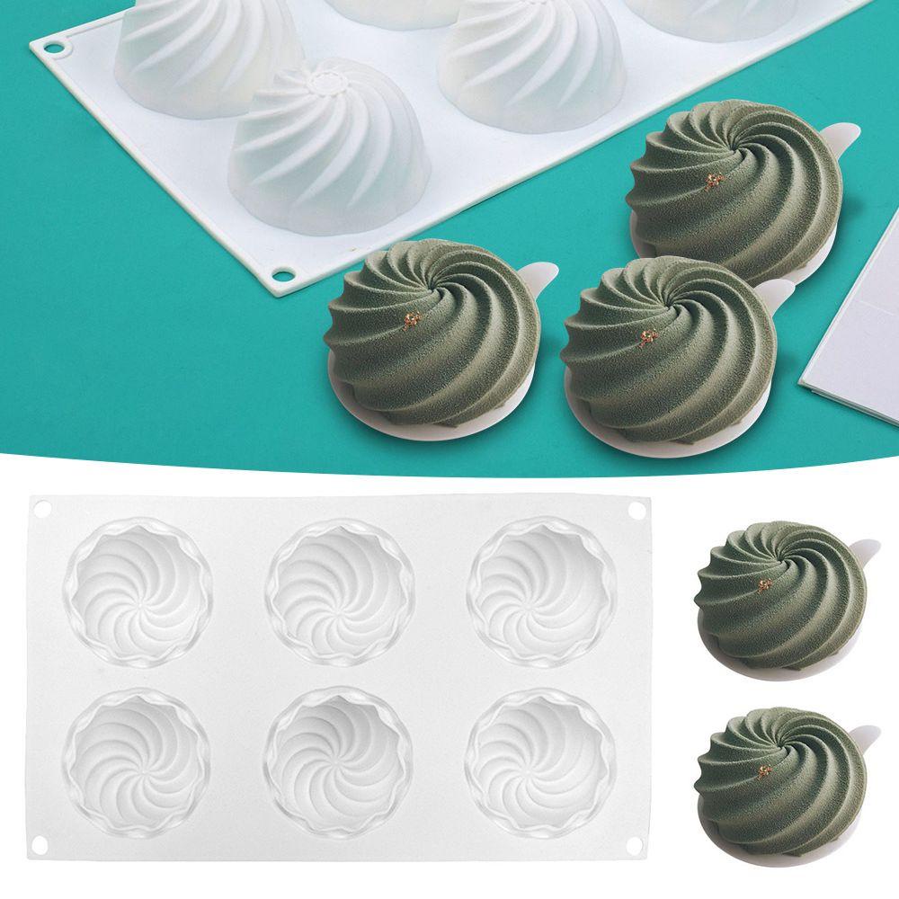 Nanas 3D Spiral Hemisphere Jelly Dome Handmade Alat Dekorasi Kue 6rongga Cetakan Coklat Mousse