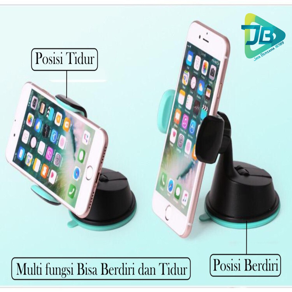 JXCH 2in1 Holder mobil HP car Holder Stand Dashboard AC KACA GPS universal phone 360 derajat JB2555