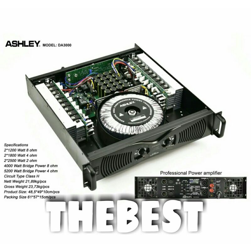 Power Ashley DA3000 Amplifier Ashley DA 3000 Class H