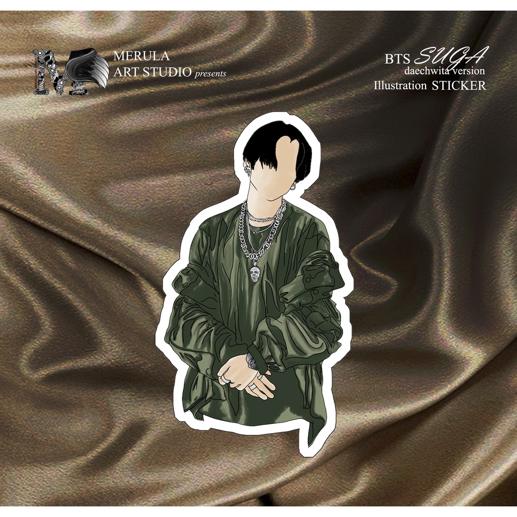 

Sticker Illustration BTS SUGA Daechwita reference - Sticker Ilustrasi Tema BTS SUGA Daechwita