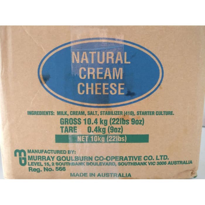 CREAM CHEESE MURRAY GOULBURN 10KG / KRIM KEJU MURRAY GOULBURN 10KG