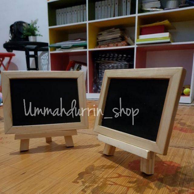 

15x20 STANDING MINI CHALKBOARD SET STANDING PAPAN TULIS KAPUR WOOD TRIPOD EASEL KAKI PAPAN TULIS