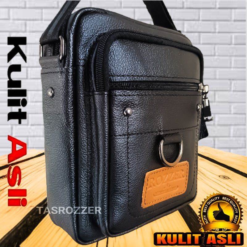 NEW - Tas kulit asli pria original 100% ROZZER tahan api