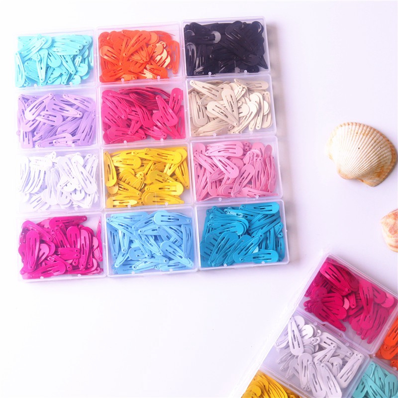 50pcs / Set Jepit Rambut Warna Permen Gaya Korea Untuk Anak Perempuan