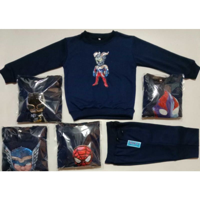 COD, setelan joger olahraga anak usia 7-11,led, bahan,bebytery,Unisex