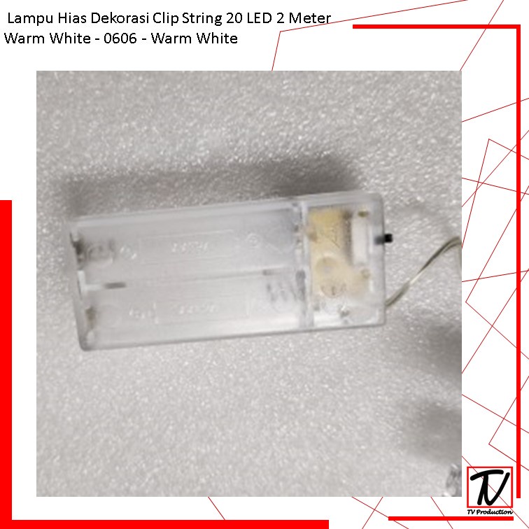 Lampu Hias Dekorasi Clip String 20 LED 2 Meter Warm White - 0606 - Warm White