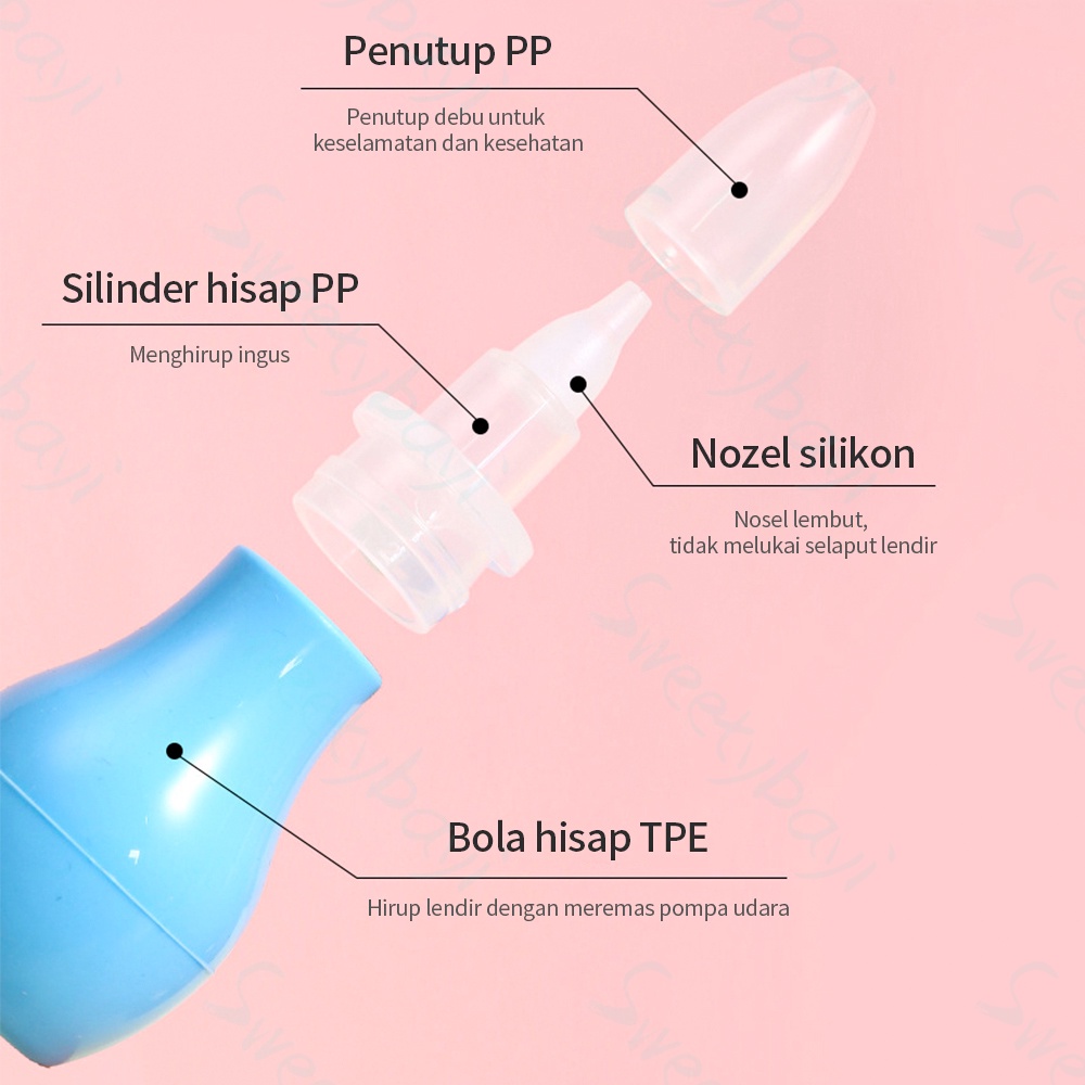 Sweetybayi Sedotan Pembersih Hidung Bayi Anak Ingus Lendir Nose Cleaner Nasal Aspirator BPA free