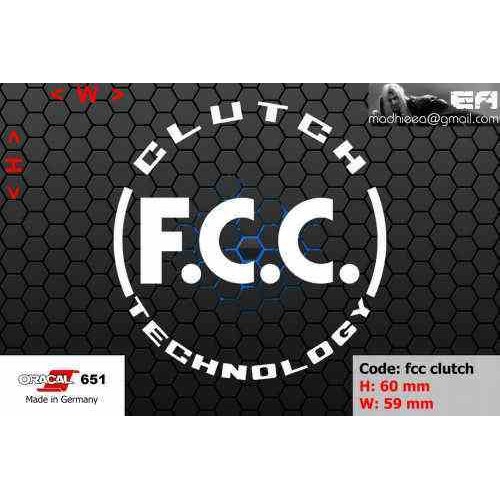 Jual ea cutting sticker / decal Code fcc clutch ( sponsor logo