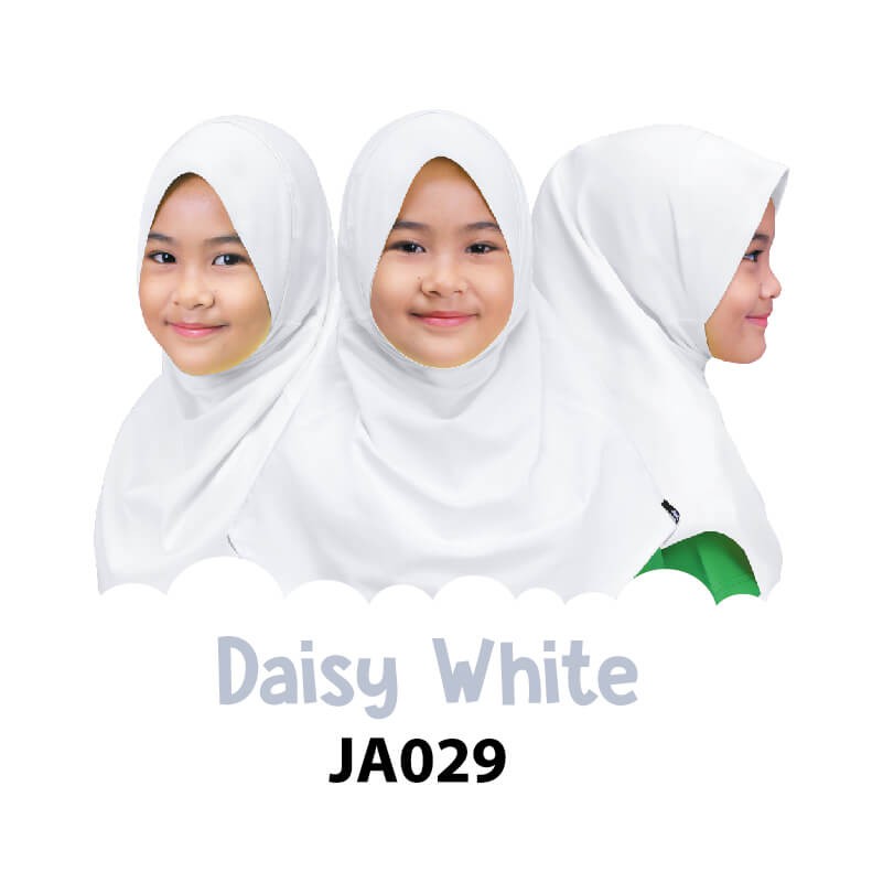 Jilbab Anak Afrakids AFRA - JA029 Daisy White-1
