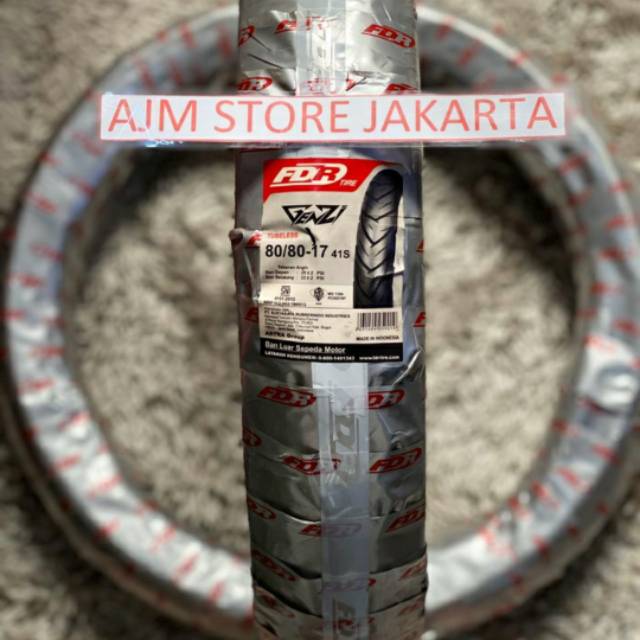FDR Genzi 80/80-14 , 90/80-14 , 100/80-14 , 80/80-17 , 90/80-17 , 100/80-17 Tubeless..