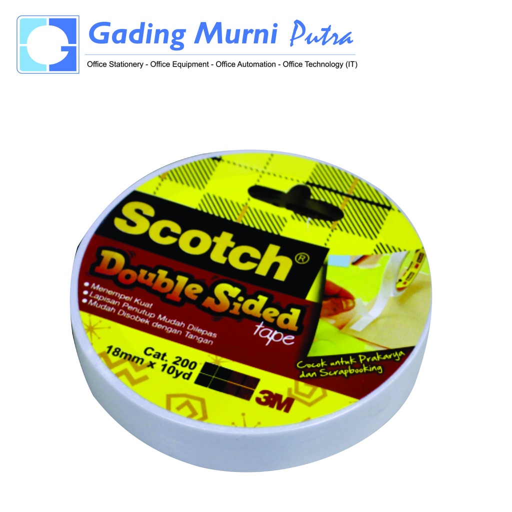 

Isolasi Double Side Tape Scotch 3M 18mm x 10yd 10226018