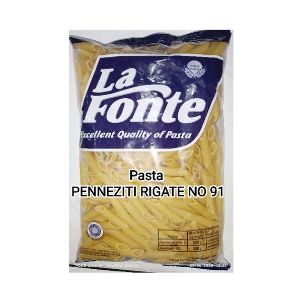 LA Fonte Pasta Penne Ziti Rigate 500gr NO 91 / Pasta Lafonte Penne INSTANT 500 GR