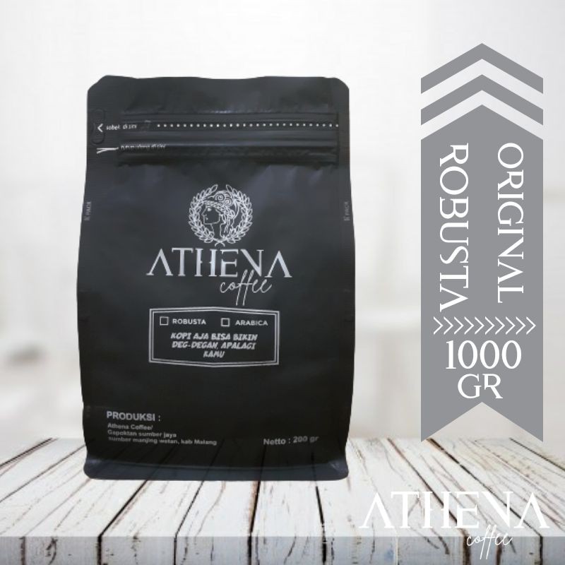 

ATHENA kopi jawa robusta java coffee 1000gram kopi bubuk hitam malang