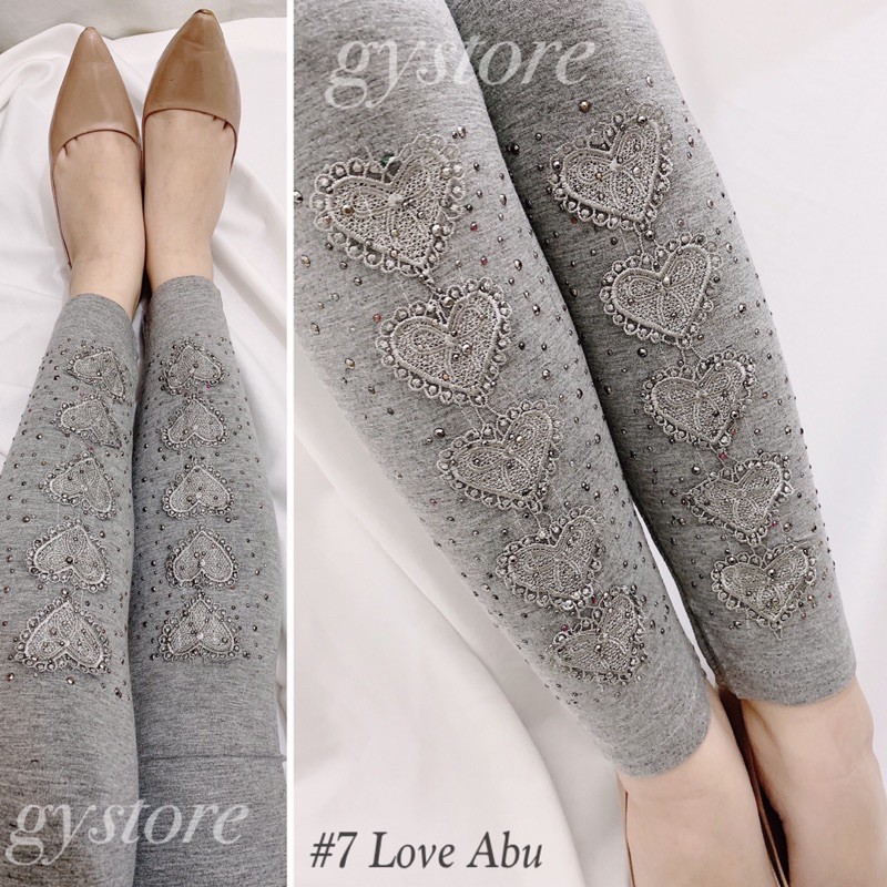 Legging Tebal Mote Brukat Import