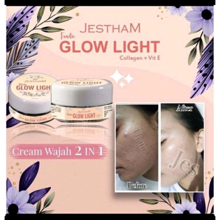 Cream Glow Light Jestham (2in1 siang+malam)
