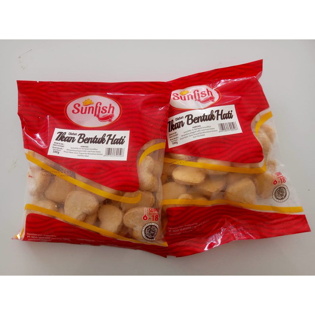 

Ikan Bentuk Hati. Olahan ikan yang berbentuk hati. Netto 500 gr.