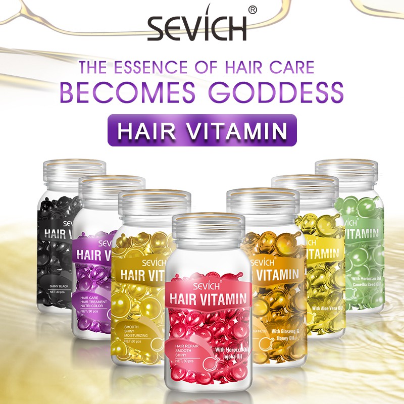 Sevich Hair Vitamin 30pcs Kapsul perawatan rambut ...