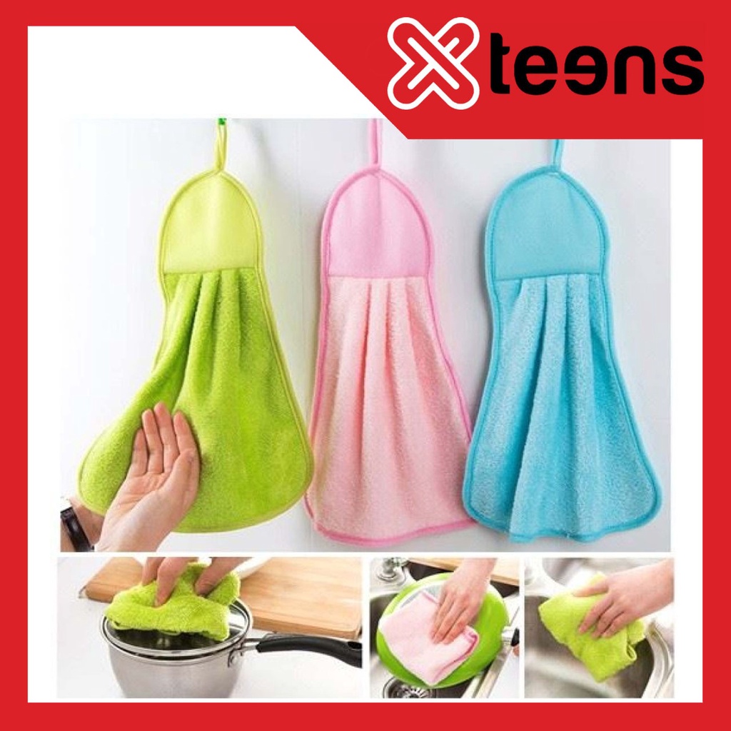 Lap Tangan Handuk Polos Kain Lap Gantung Dapur Hand Towel Serbaguna - Random