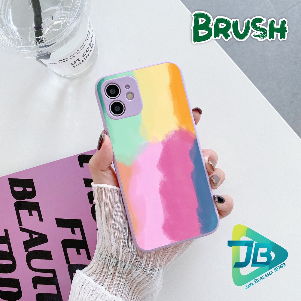 CASE CASING SOFTCASE SILIKON MACARON PELINDUNG KAMERA BRUSH OPPO VIVO SAMSUNG XIAOMI REALME IPHONE ALL TYPE JB5296