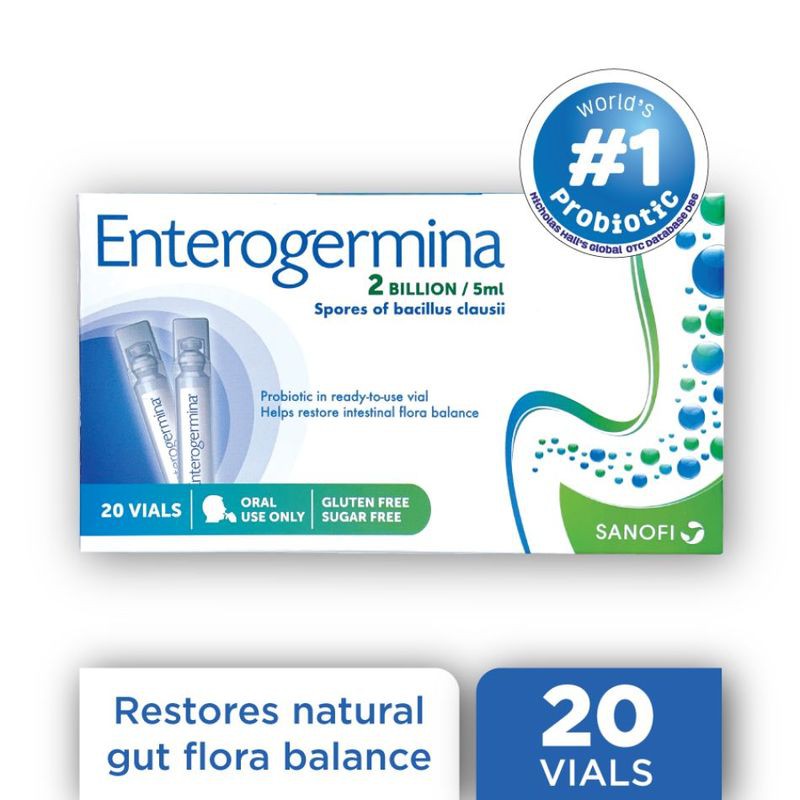 Enterogermina Liquid Probiotic 5ml X 20 Vials Spore Shopee Indonesia