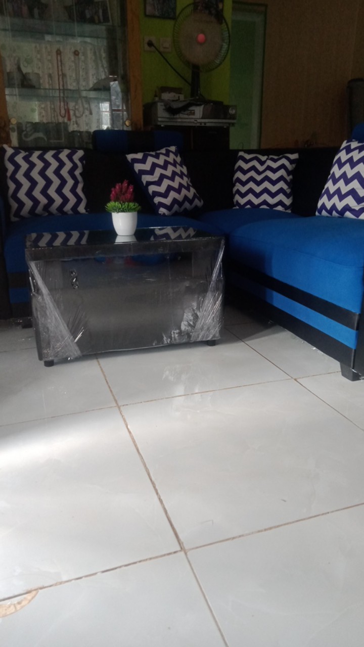 Sofa L Sudut Davinci + Meja (harga Obral)