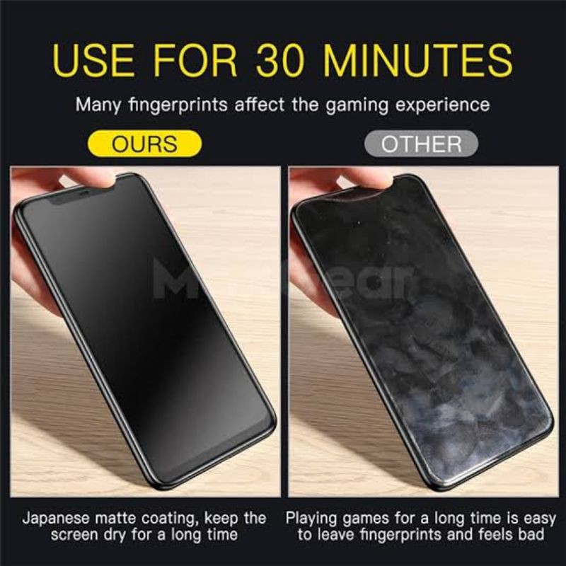 AG MATTE Tempered Glass IPHONE XR/X/XS MAX/11/14 pro max/8 plus/7 plus/6/6s + 12 mini - anti glare/minyak clear doff full screen