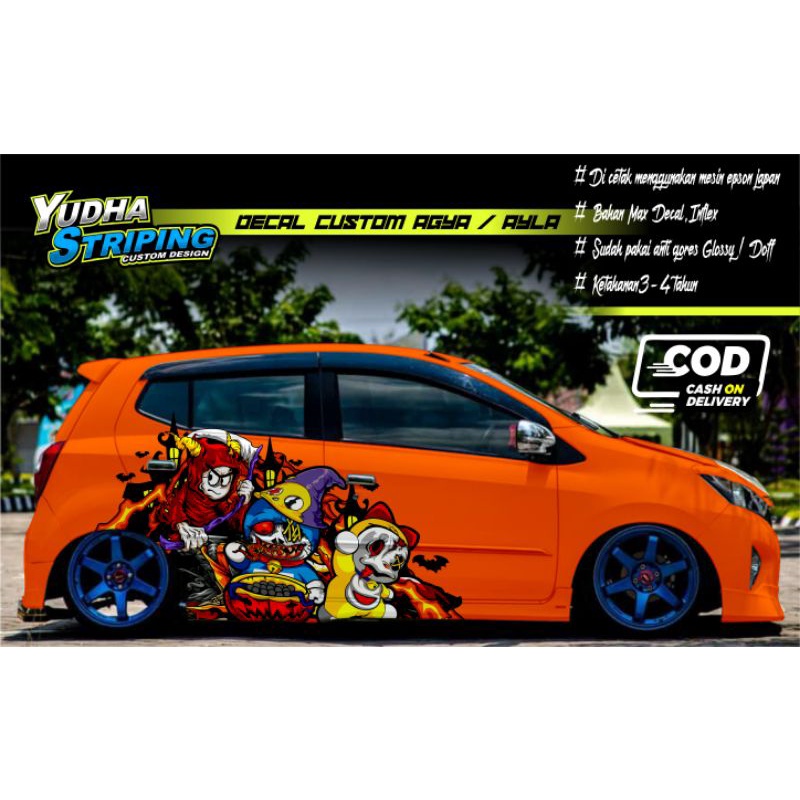 STICKER VARIASI / DECAL VARIASI MOBIL AGYA, AYLA, JAZZ, BRIO, SIGRA, CAYLA, DLL