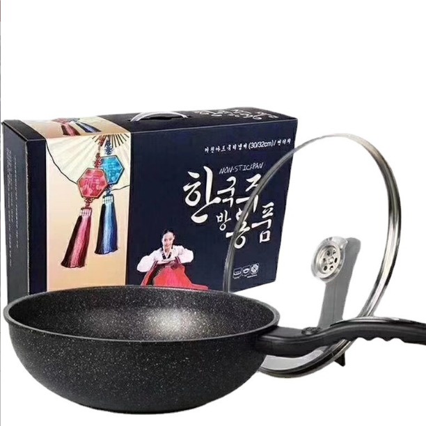 WokPan Wajan Marbel Anti Lengket Korea 32 cm