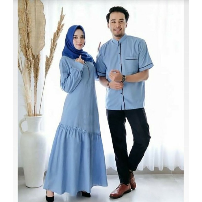 Gamis Couple Untuk Pasangan Terbaik 2021 Gamis Denim